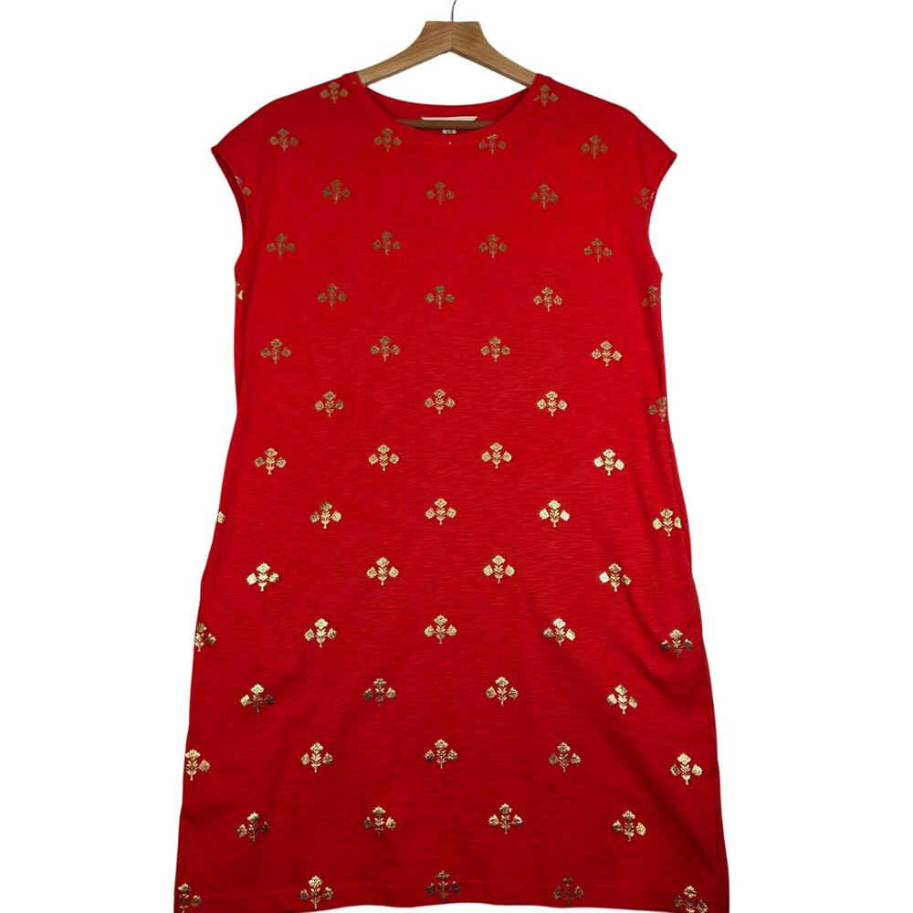 Red Boden Cotton Leah Jersey T-shirt Dress